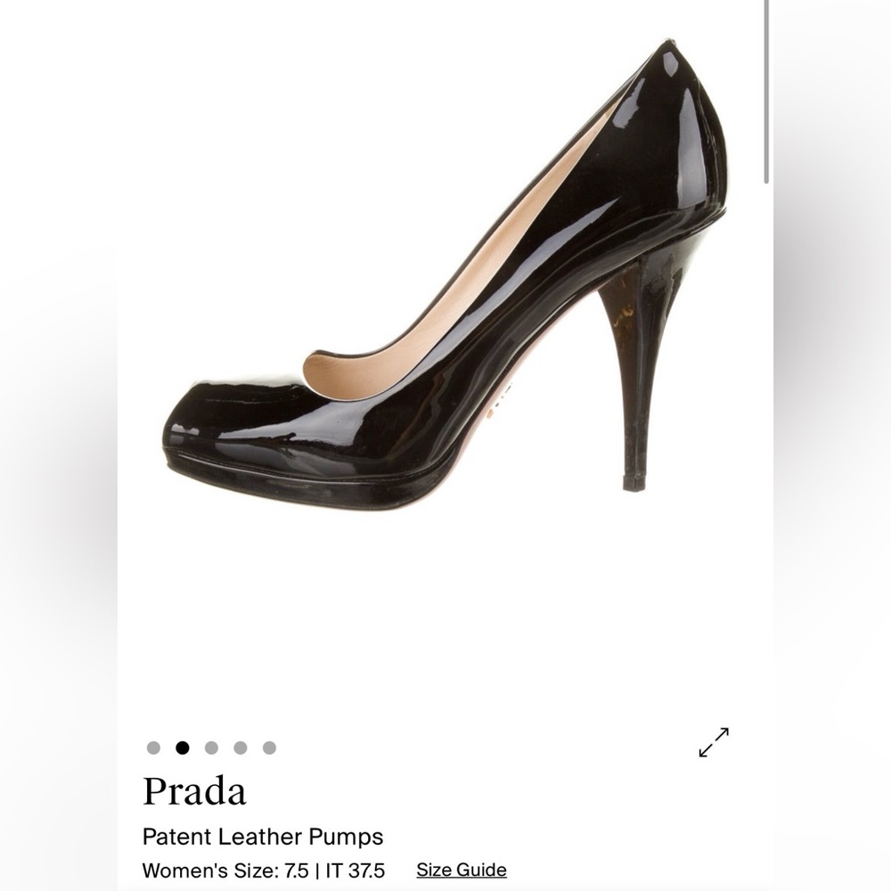 Prada Glossy Black Peep-Toe Heels